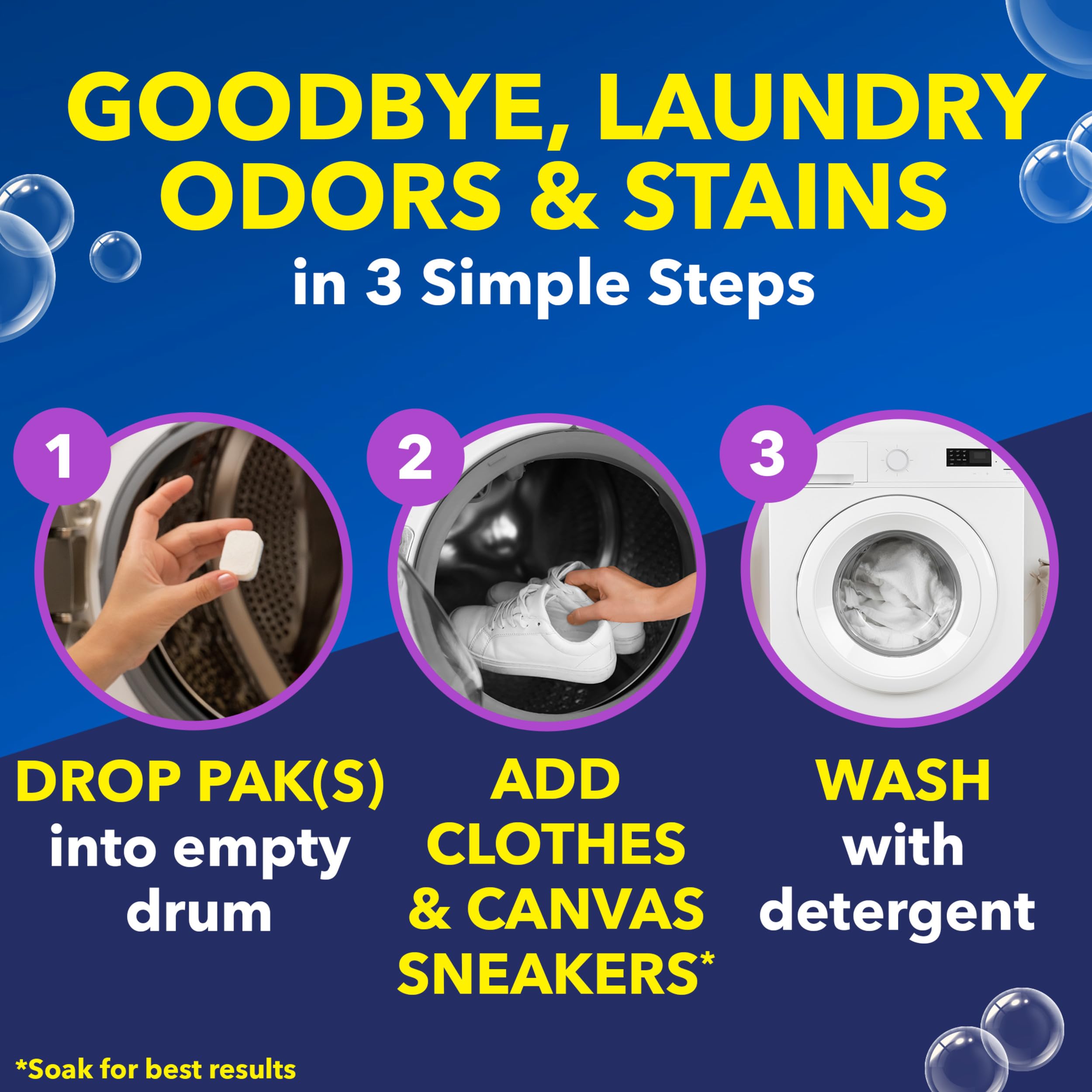 OxiClean Odor Blasters Odor and Stain Remover Laundry Power Paks, 24 Ct