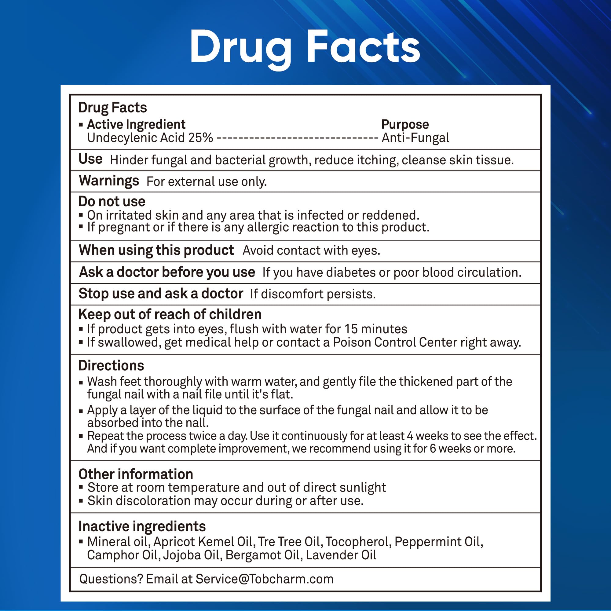 Toenail Fungus Treatment Extra Strength with 25% Undecylenic Acid & Tea Tree Oil, Nail Fungus Treatment for Toenail & Fingernails, Antifungal Nail Treatment for Damaged Nails and Thick Toenails- 2Pcs