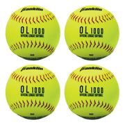 Franklin Sports Official Size Softballs - 12" Fastpitch Practice Great for + Training Weight 4 Pack