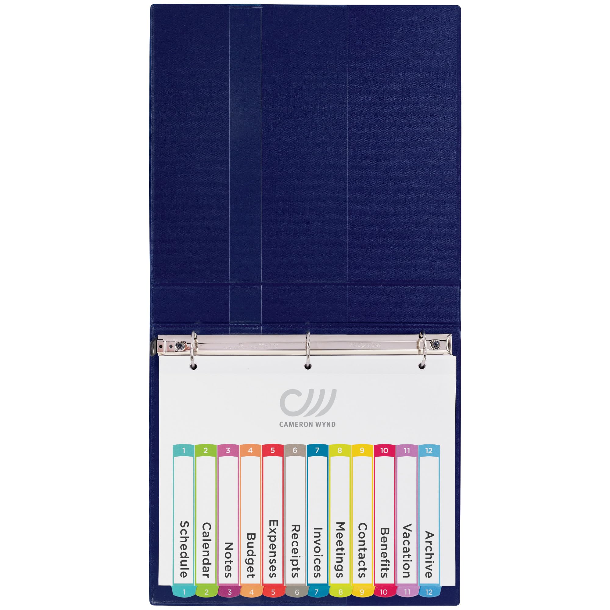 Avery 12 Tab Dividers for 3 Ring Binder, Multicolor Tab Dividers, Customizable Table of Contents, 1 Set (11843)