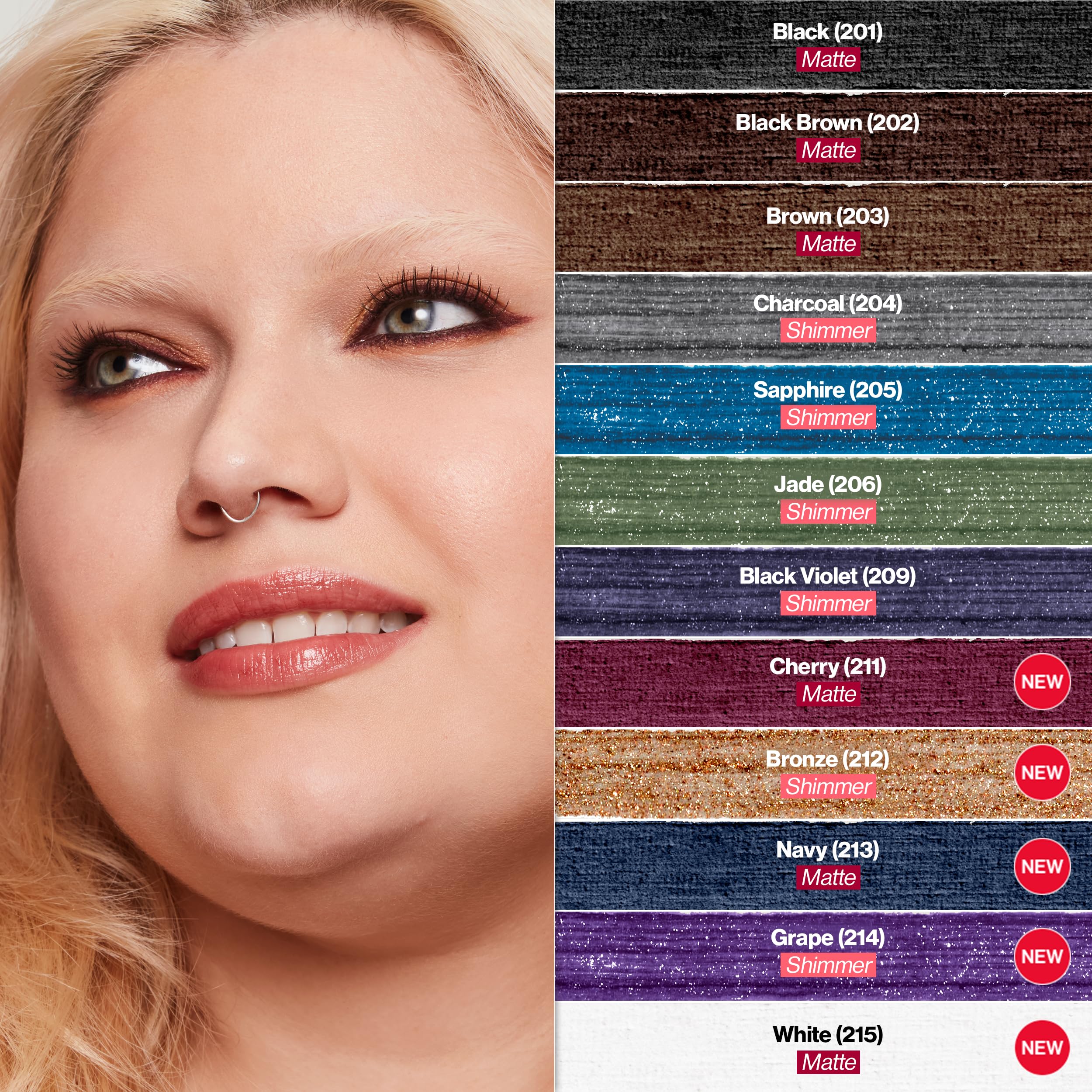 Revlon ColorStay Pencil Waterproof Eyeliner, Smudge-Proof, Eye Makeup with Built-In Sharpener, 202 Black Brown, 0.01 oz