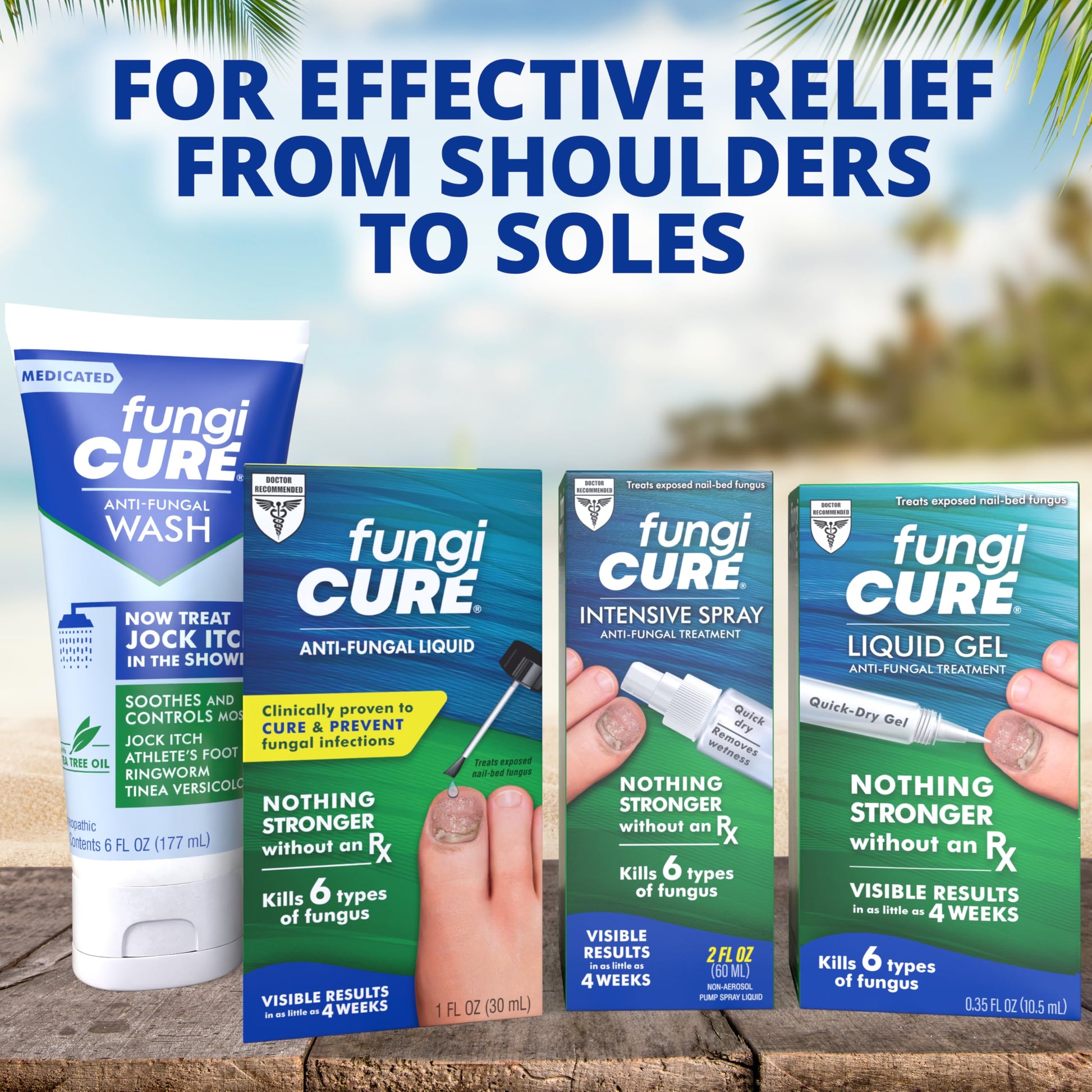 FUNGICURE Anti-Fungal Liquid - Kills 6 Types of Fungus - Clinically Proven - 1 fl oz