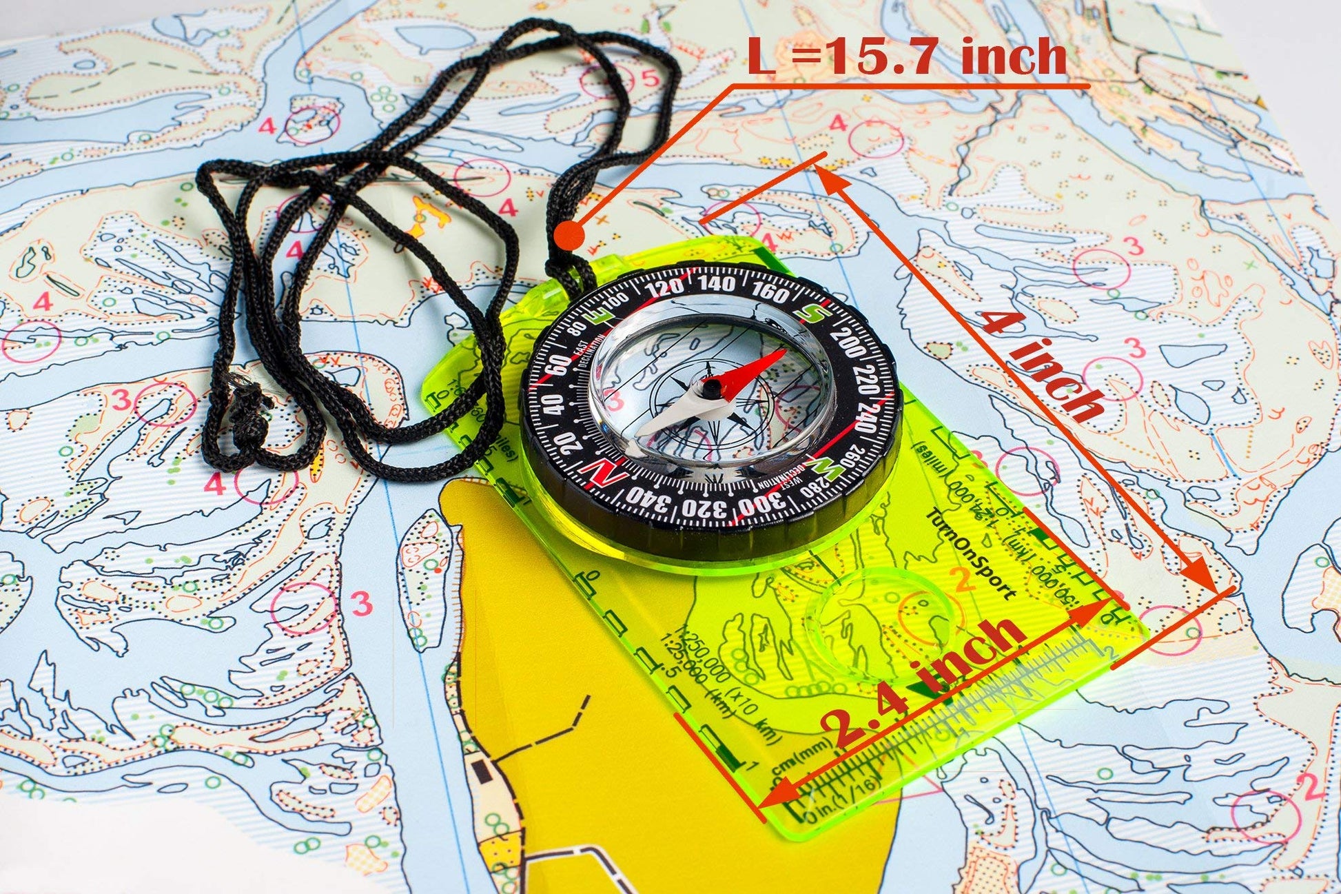 Orienteering Compass - Hiking Backpacking Compass - Advanced Scout Compass for Camping and Navigation - Boy Scout Compass for Kids - Professional Field Compass for Map Reading - Best Survival Gifts