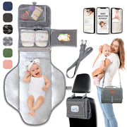 Portable Changing Pad for Baby – Soft, Comfortable Portable Diaper Changing Pad with Wipes Pockets, Waterproof and Easy to Clean – Baby Registry Search, new born baby essentials must haves, baby stuff