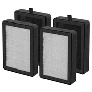 4 Pack LV-H128 Replacement Filter Compatible with LEVOIT LV-H128 / PUURVSAS (HM669A) / ROVACS (RV60) Air Purifier, 3-in-1 HEPA and Activated Carbon Filters, Replace Part #LV-H128-RF