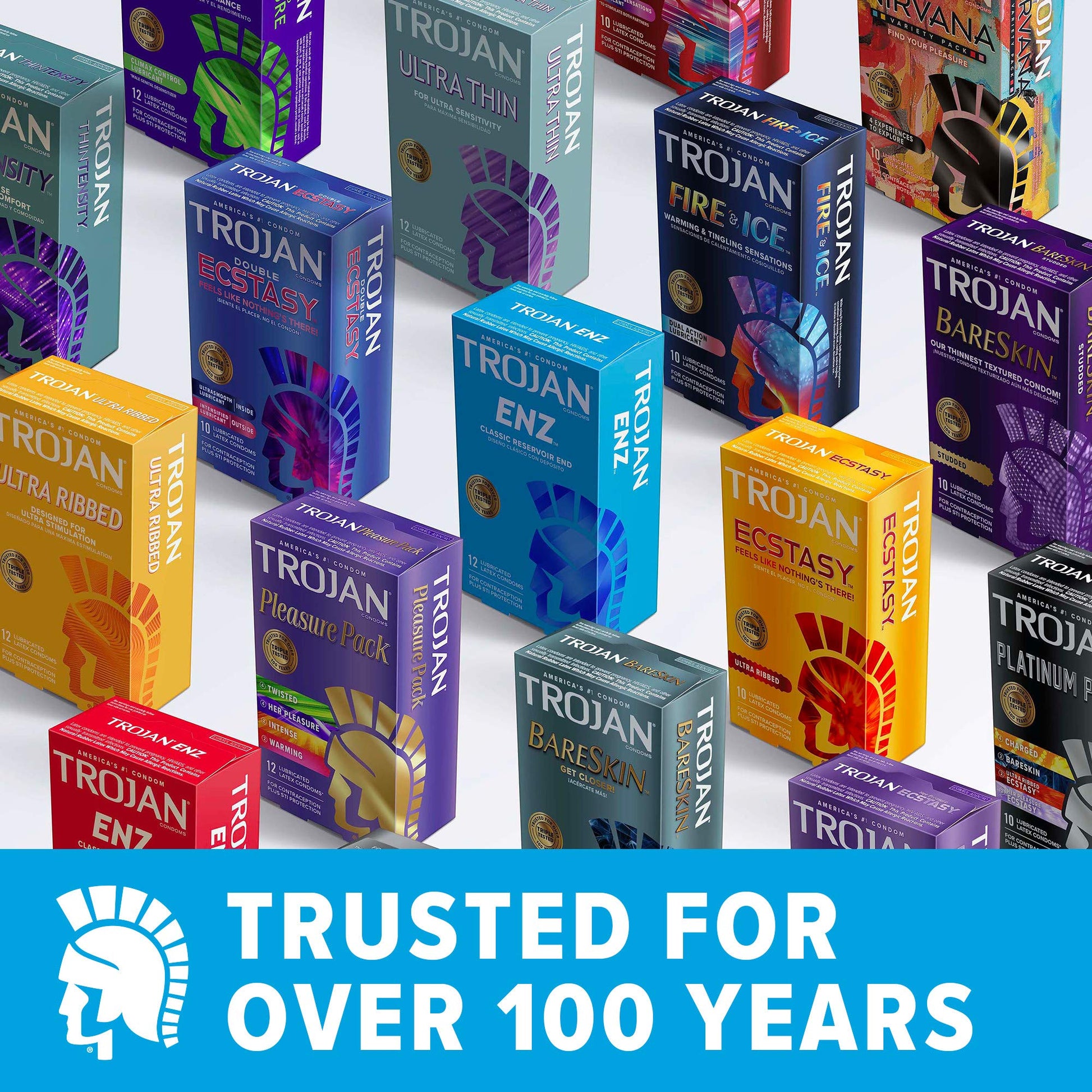 TROJAN Ultra Thin Condoms for Sensitivity, Lubricated TROJAN Condoms for Men, 36 Count Value Pack