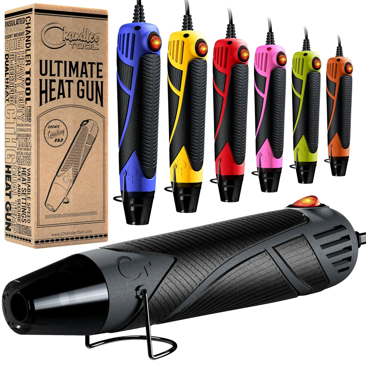 Heat Gun for Crafting, Mini Dual Temp Hot Air Gun Tool for Epoxy Resin, Shrink Wrapping, Vinyl Wrap, Embossing, Electronics, Candle Making, Sublimation, Phone Repair & DIY (Grey/Black)