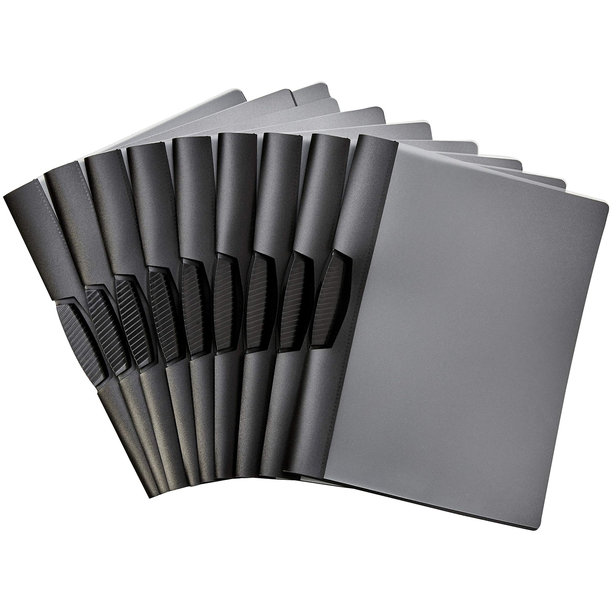 Amazon Basics Report Folder Cover with Clip, Pack of 10, Grey, 9 x 10.5 inches