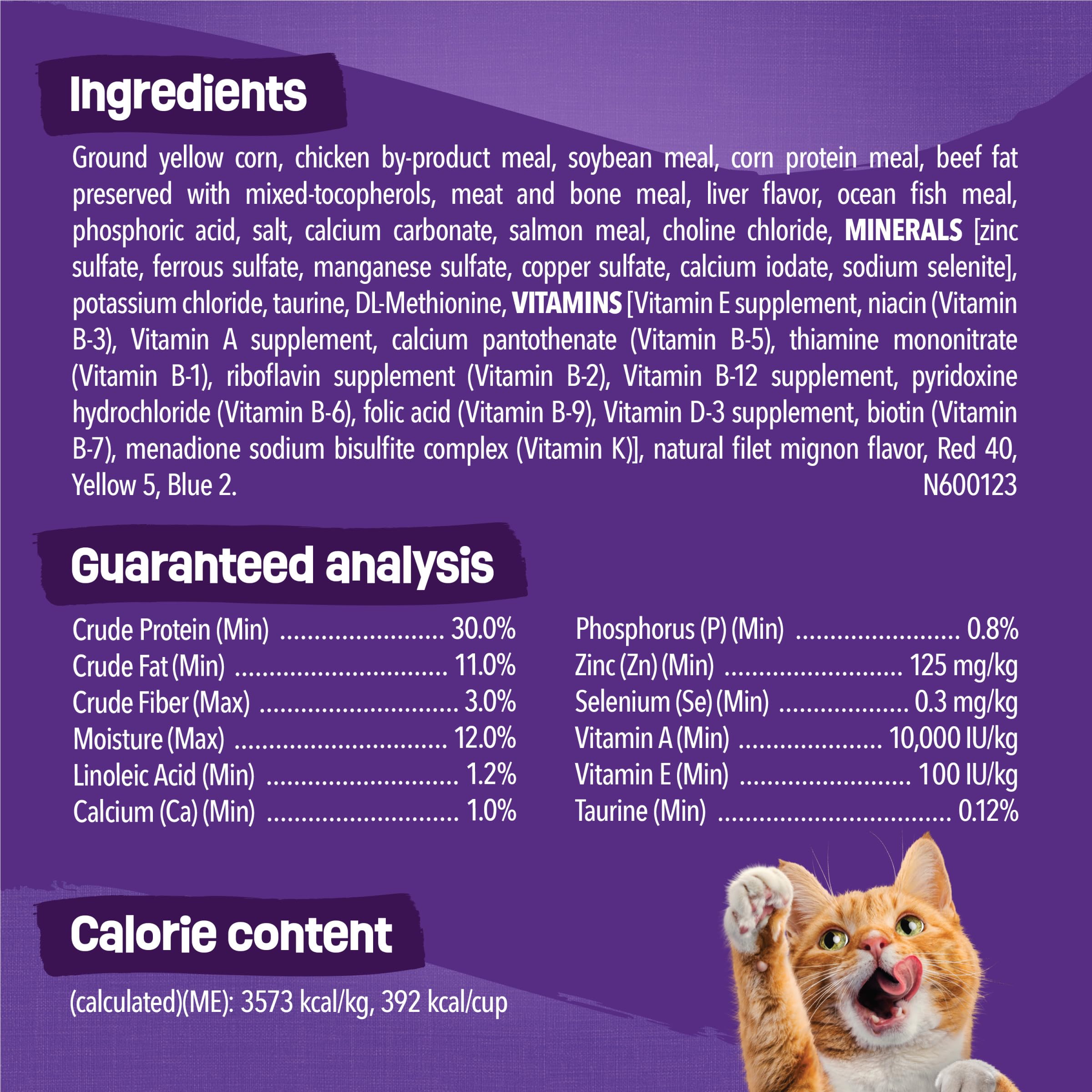 Purina Friskies Cat Food Surfin and Turfin Favorites Flavors of Chicken, Whitefish, Salmon and Filet Mignon - (Pack of 4) 3.15 lb. Bags