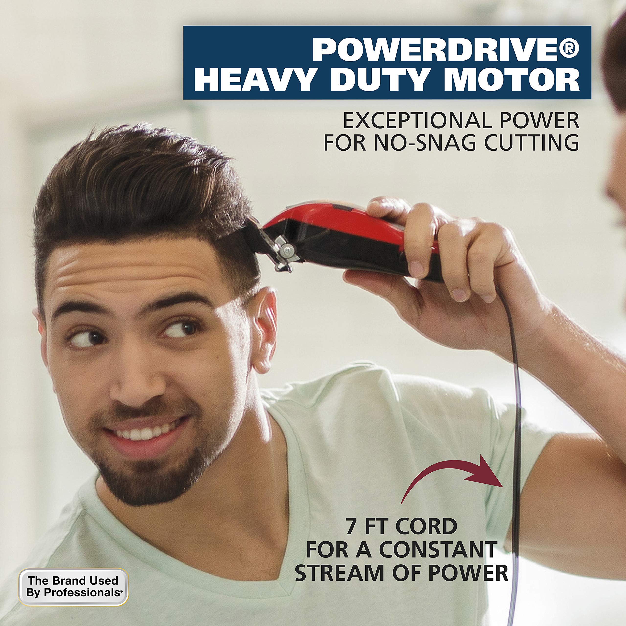 Wahl USA Clip ‘N Trim 2 in 1 Corded Hair Clipper with Pop Up Trimmer Kit, The Perfect Hair Clippers for Men’s Haircuts and Long Beard Touch Up Grooming – 79900-1501P