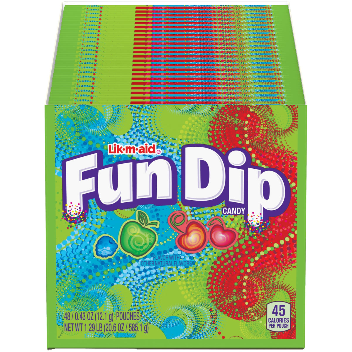 Wonka Fun Dip, Party-Pack mit verschiedenen Geschmacksrichtungen, 0,43-Unzen-Päckchen (48 Stück)